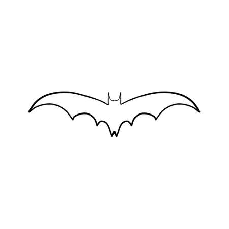 halloween bat silhouette design isolated on white background. Vector, illustrationのイラスト素材