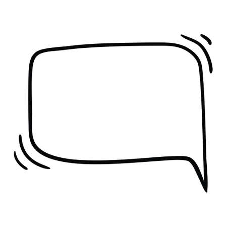 Vector white blank paper speech bubble on transparent background. Template for your design.のイラスト素材