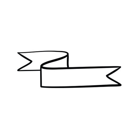 The banner icon. Ribbon symbol. Flat Vector illustrationのイラスト素材