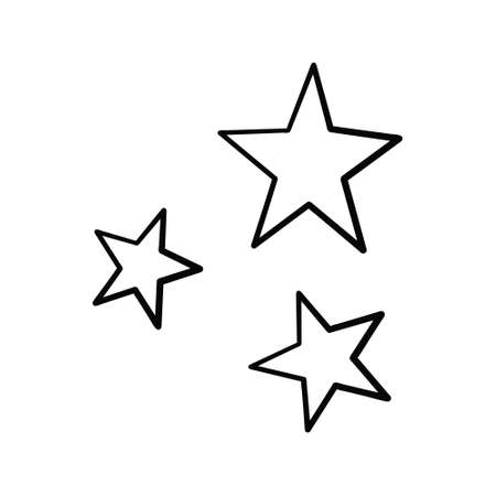 Black star. Flat vector illustration in black isolated on white background. EPS 10のイラスト素材