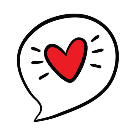 Red heart icon isolated on white background. Modern flat valentine love sign. Trendy vector hart shape, symbol for web site design, button to mobile app. Logo heart illustration.のイラスト素材