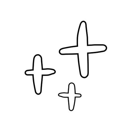 Black star. Flat vector illustration in black isolated on white background. EPS 10のイラスト素材