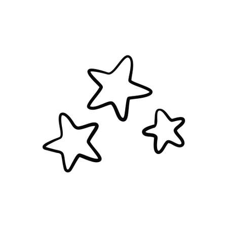 Black star. Flat vector illustration in black isolated on white background. EPS 10のイラスト素材