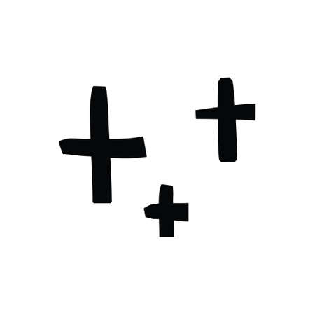 Black star. Flat vector illustration in black isolated on white background. EPS 10のイラスト素材