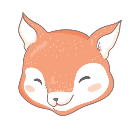 Cute squirrel on a white background. A postcard for a baby shower or a poster for a nursery or nursery, a T-shirt design in vector.のイラスト素材
