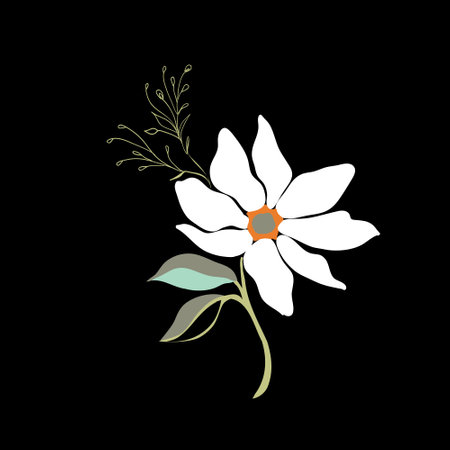 Magnolia flowers. Beautiful spring illustration. Vector, illustration.のイラスト素材