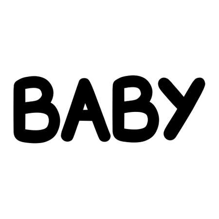 Vector Lettering for Baby Shower card. Baby shower party design element.のイラスト素材