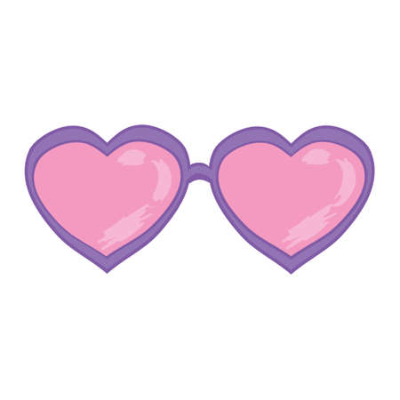 Baby cute Summer sunglasses on white background, hand-drawn, Vector illustrationのイラスト素材