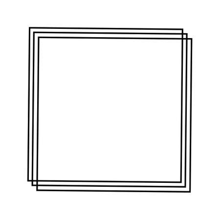 Hand drawn frames. Handdrawn square frame. Vector, illustration.のイラスト素材