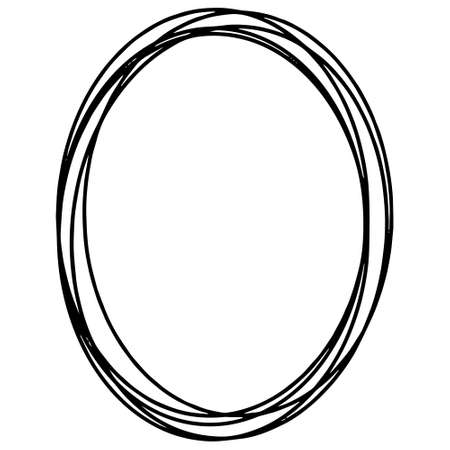 Hand drawn frames. Handdrawn square frame. Vector, illustration.のイラスト素材