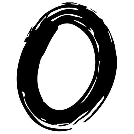 Vector grunge circle, grunge round shape, grunge banner circle brush stroke with black color isolated on white background, Vector Illustrationのイラスト素材