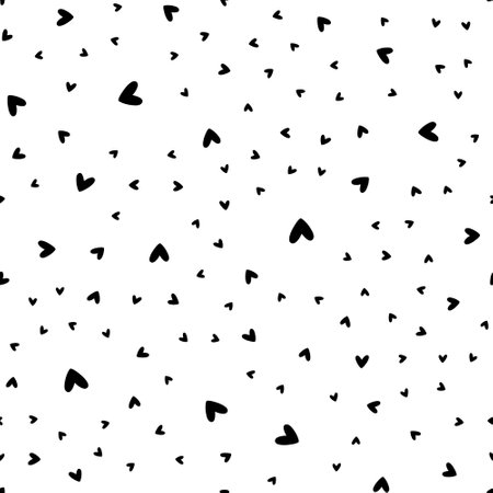 Vector seamless retro pattern, polka dot with hearts. Can be used for wallpaper, pattern fills, web page background,surface texturesのイラスト素材