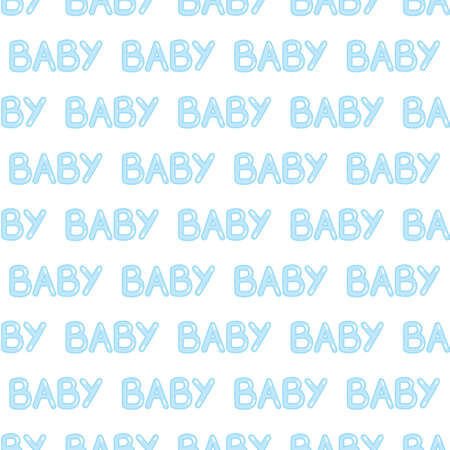 baby shower. Seamless background, texture, backdrop, pattern, wallpaper with children cartoon doodle toys. Educational games for kids illustration.のイラスト素材