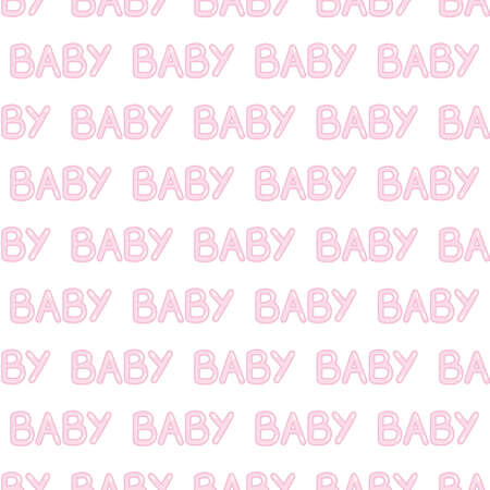 Vector greeting card. baby shower card. Baby announcement card design element. It's a boy lettering, it's a girl lettering. Baby shower party design element.のイラスト素材