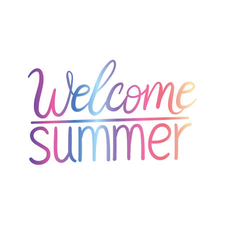 Brush lettering composition of Summer Vacation isolated on white background. vector illustration.のイラスト素材