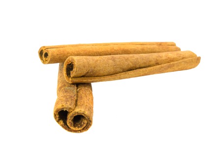 Canella spice on white background