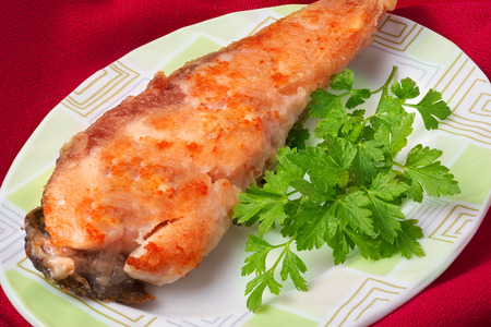 Fish dish - fried fish and vegetables.