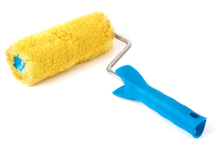 roller for painting on a white background.の写真素材