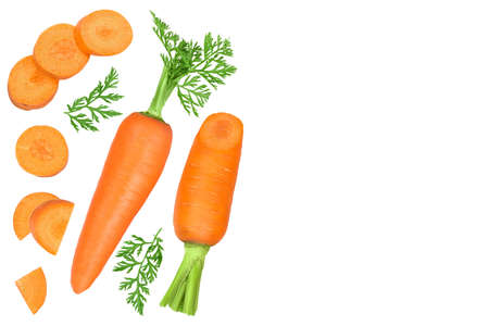 Carrot isolated on white backgroundの写真素材