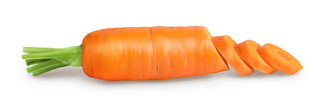 Carrot isolated on white background   and full depth of fieldの写真素材