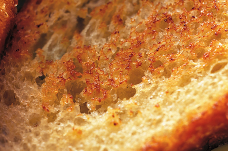 texture toast, fried fresh bread, close-up, shallow depth of field