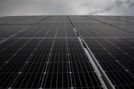 Solar panel texture background Solar panel. solar panel close up, new energy background textureの写真素材