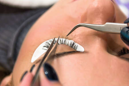 eyelash at the beauty salon, facials, make-up soft focus