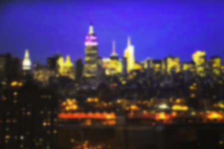 night city, city transport. City at night light blur bokeh, defocused abstract background with copy...