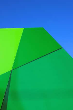 Abstract architecture background. Geometric colored architecture elements with a modern facade. abstract urban modern exterior in vibrant color. Minimalismの写真素材