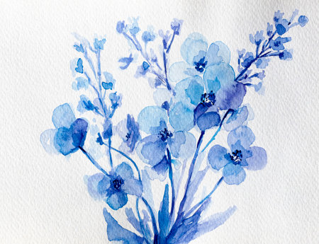 flower arrangement watercolor. watercolor flower painting. hand drawn illustration. Design for fabric, wallpaper, bedding, greeting card design.の写真素材