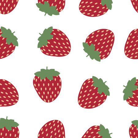 Vector illustration of seamless pattern of strawberryのイラスト素材