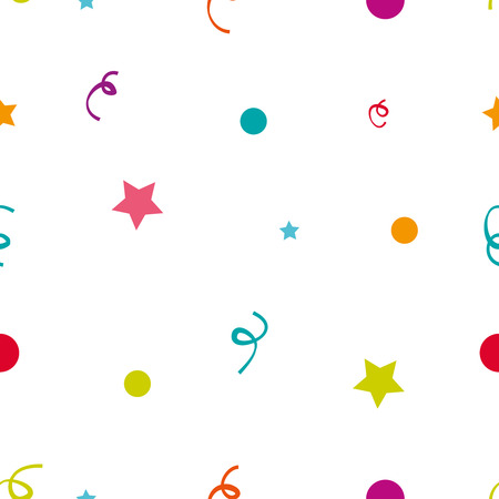 seamless pattern of colorful confetti of different shapesのイラスト素材