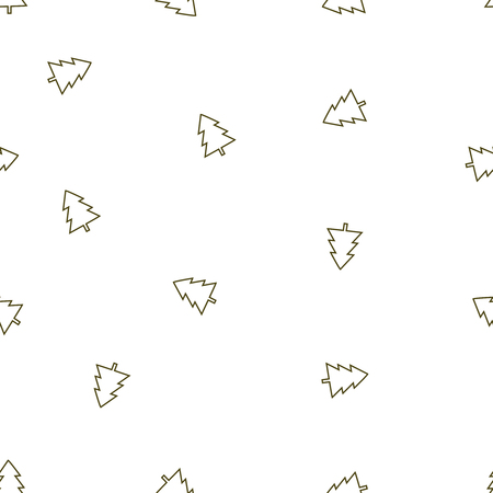Vector seamless pattern of Christmas treeのイラスト素材