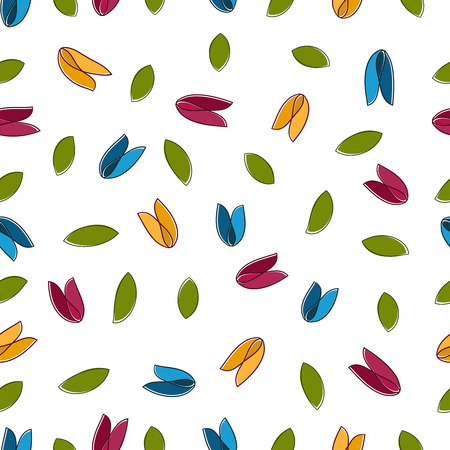Vector illustration of seamless abstract flowers patternのイラスト素材