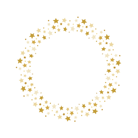 Vector stars wreath. Stars frame for greeting, invitation cards design.のイラスト素材
