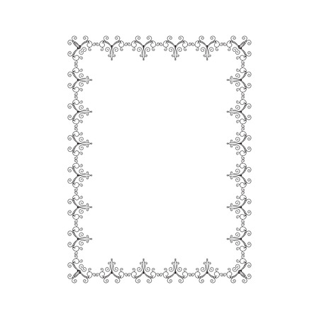 Vector decorative frame for greeting, invitation, wedding cards design.のイラスト素材