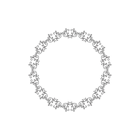 Vector decorative frame for greeting, invitation, wedding cards design.のイラスト素材