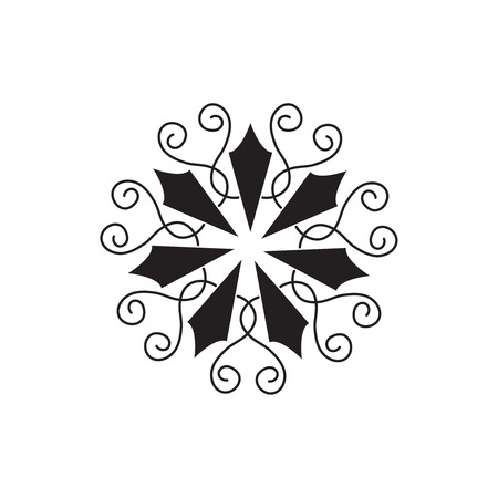 Swirling decorative floral element.  Lace ornament.のイラスト素材