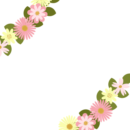 A Vector floral corners. Floral decoration.のイラスト素材
