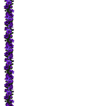 Vector floral border. Floral frame. Floral decoration.のイラスト素材