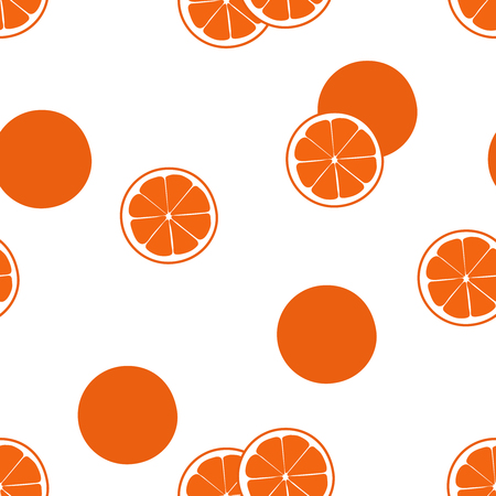 Vector illustration of seamless pattern of orange. のイラスト素材