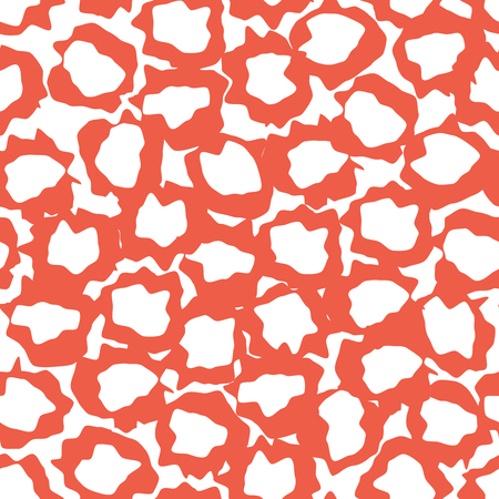 Abstract pattern with red elements. Vector seamless pattern for surface design, fabric, wrappingのイラスト素材