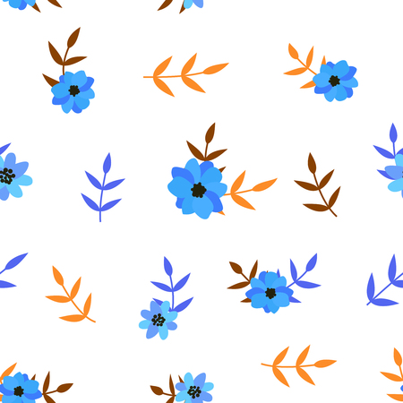 Vector illustration of seamless flower patternのイラスト素材