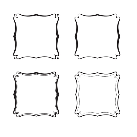 Vector set of decorative frames. のイラスト素材