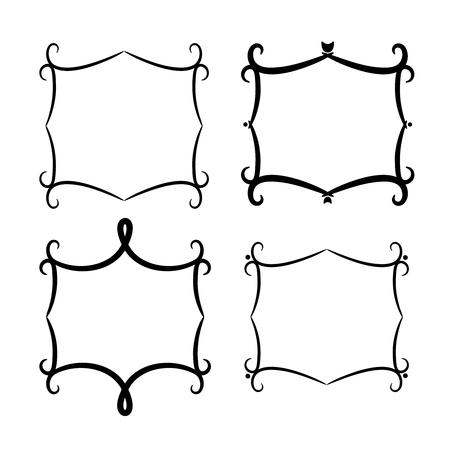 Vector set of decorative frames. のイラスト素材