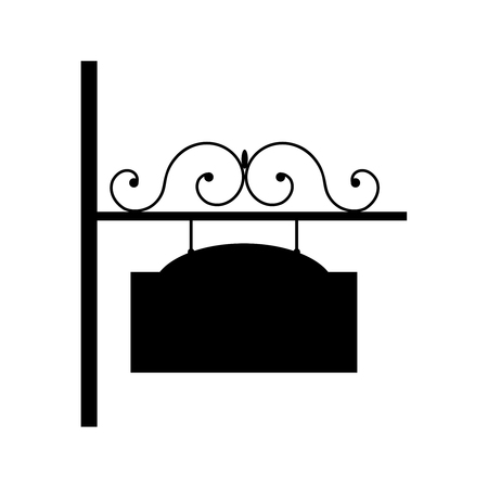 Vector illustration of wrought iron sign.のイラスト素材