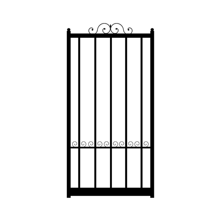 Vector illustration of forged gate door.のイラスト素材