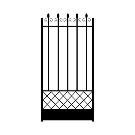 Vector illustration of forged gate door.のイラスト素材