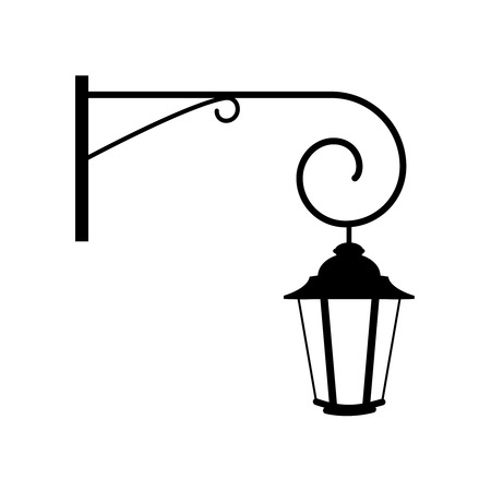 Vector illustration of street lantern.のイラスト素材