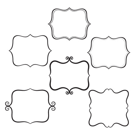 Vector set of decorative frames. のイラスト素材